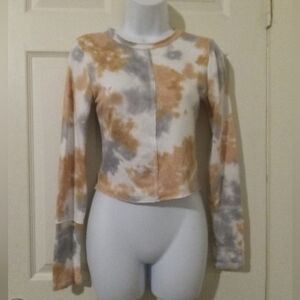 Flirtitude tye dye long sleeve top